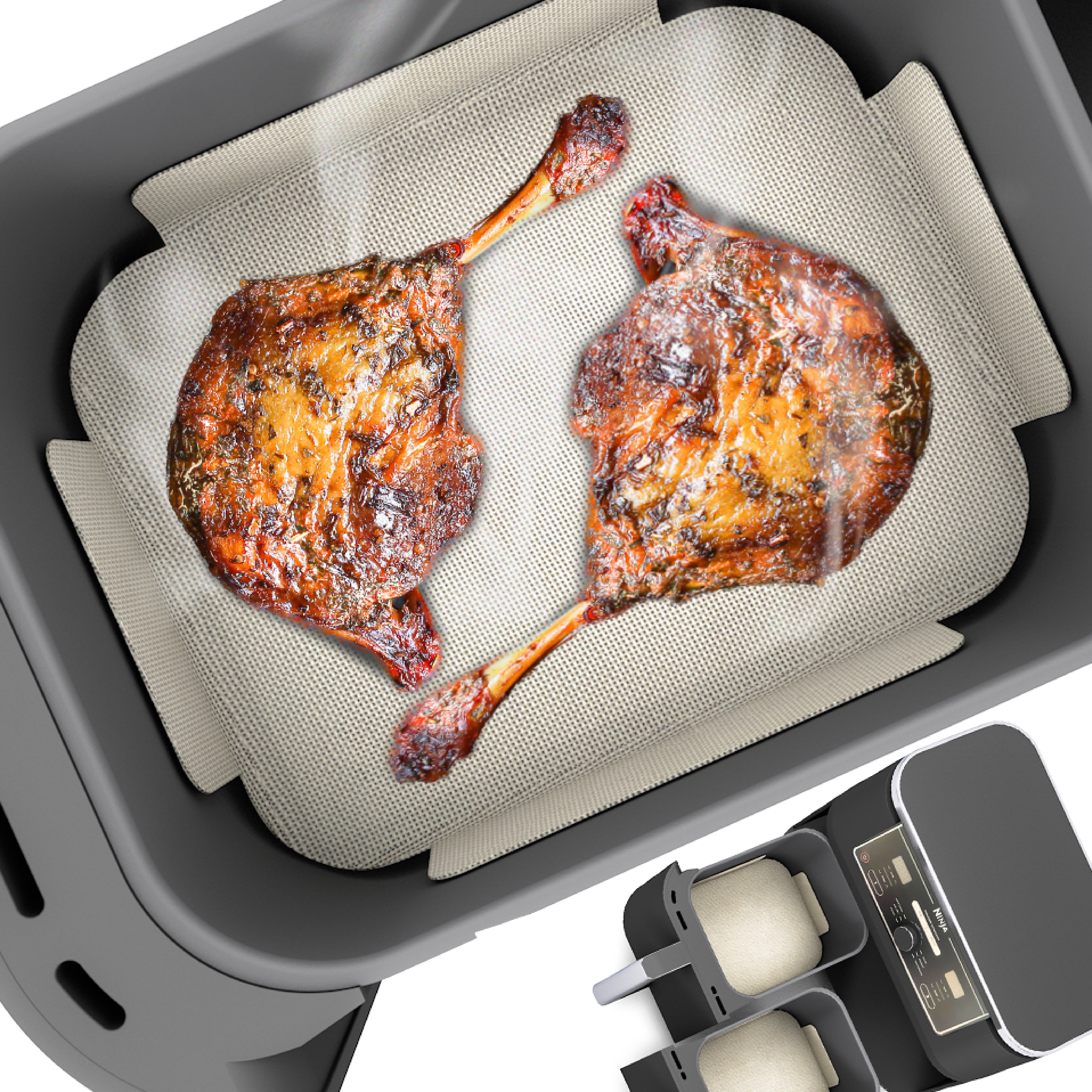 ZauberFry | Dauerbackmatten aus Silikon kompatibel mit Ninja Airfryer (2er-Set)
