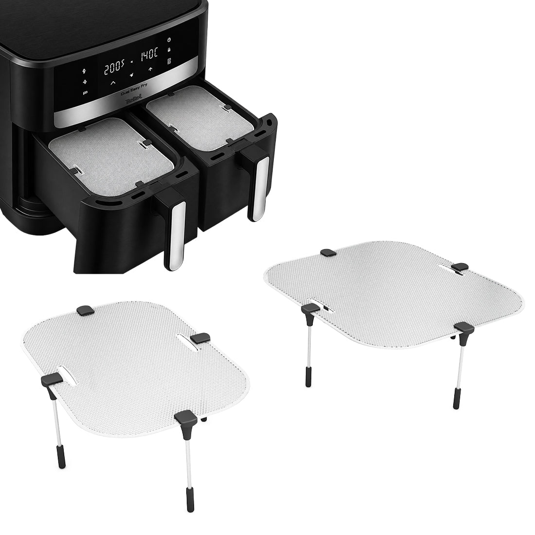 ZauberFry | Spritzschutz Set für Tefal Easy Fry XXL Dual Airfryer