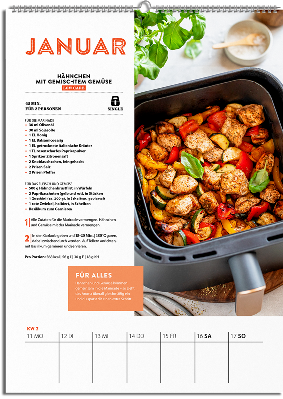 Airfryer - Wochenkalender 2027