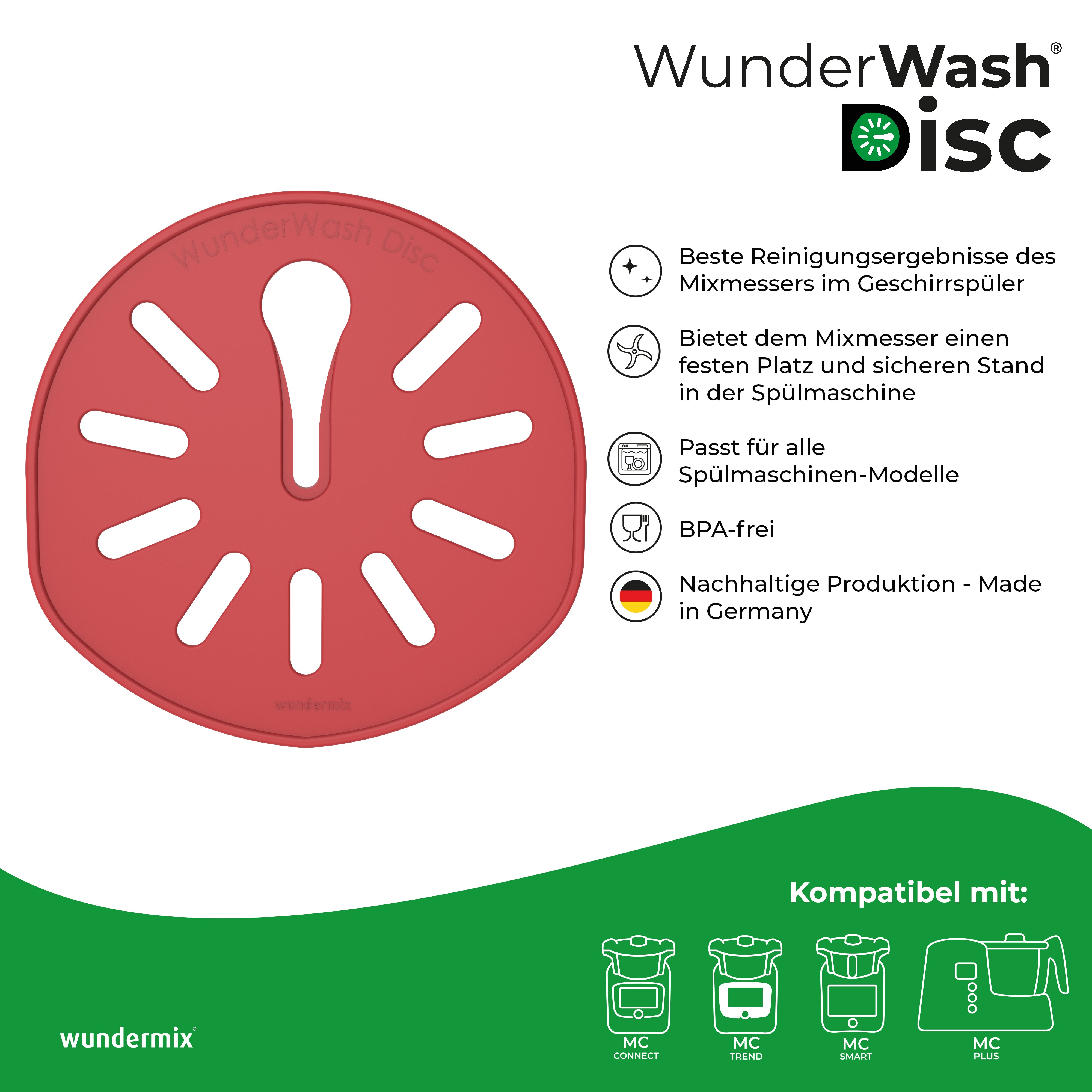 WunderWash® Disc | Spülmaschinen-Messerhalter für Monsieur Cuisine Connect, Trend, Smart, Plus & Compact