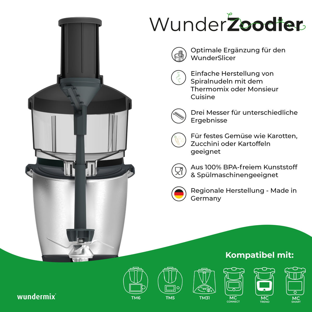 WunderSlicer® V2 & WunderZoodler® Sparset für Thermomix TM7, TM6, TM5