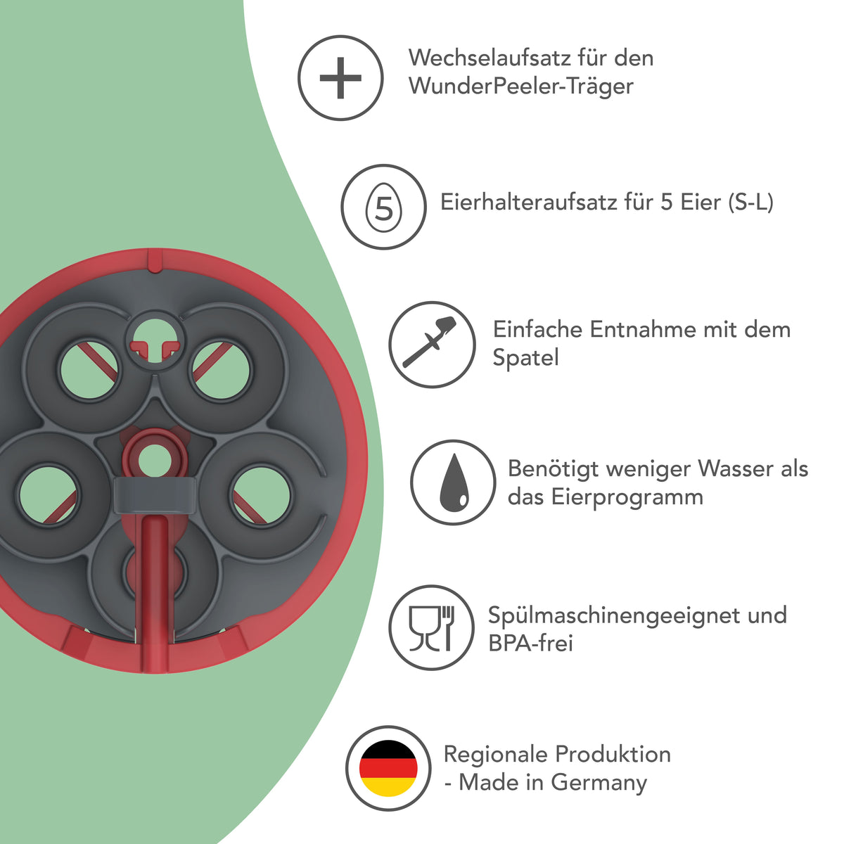EggPro | Eierhalter-Aufsatz inkl. Träger für Monsieur Cuisine Smart, Trend, Connect