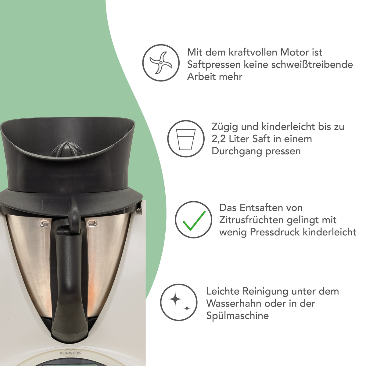 Saftpresse von mixcover | Entsafter für Thermomix TM31