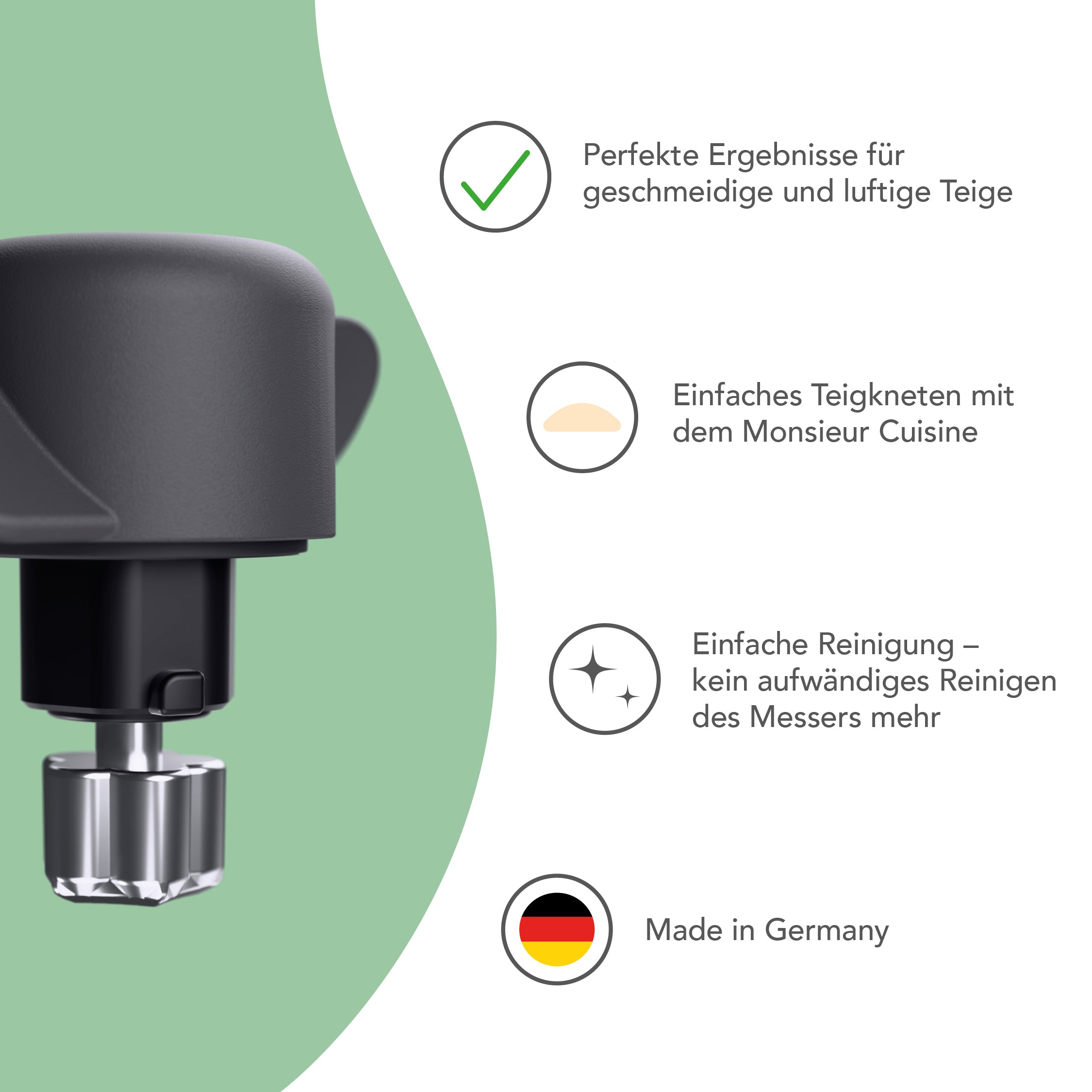 TeigMeister | Kneteinsatz für Monsieur Cuisine Connect, Trend, Smart & Compact