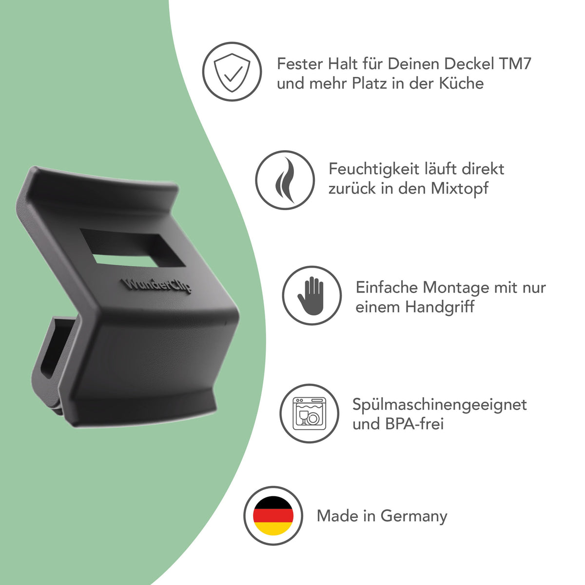 WunderClip® Deckelhalter für den Thermomix TM7