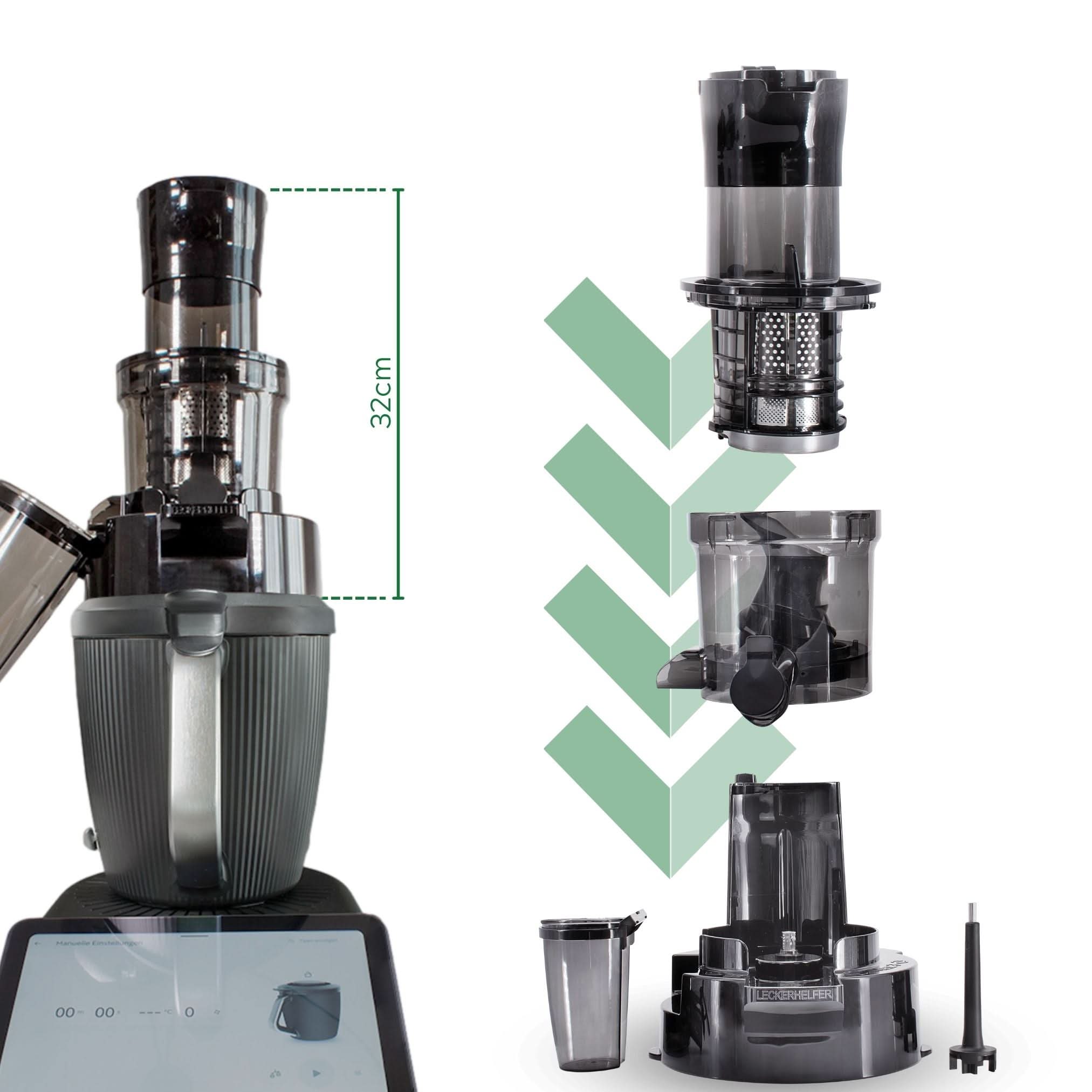 SaftPRO | Slowjuicer / Entsafter inkl. Adapterdeckel V2 für Thermomix TM7