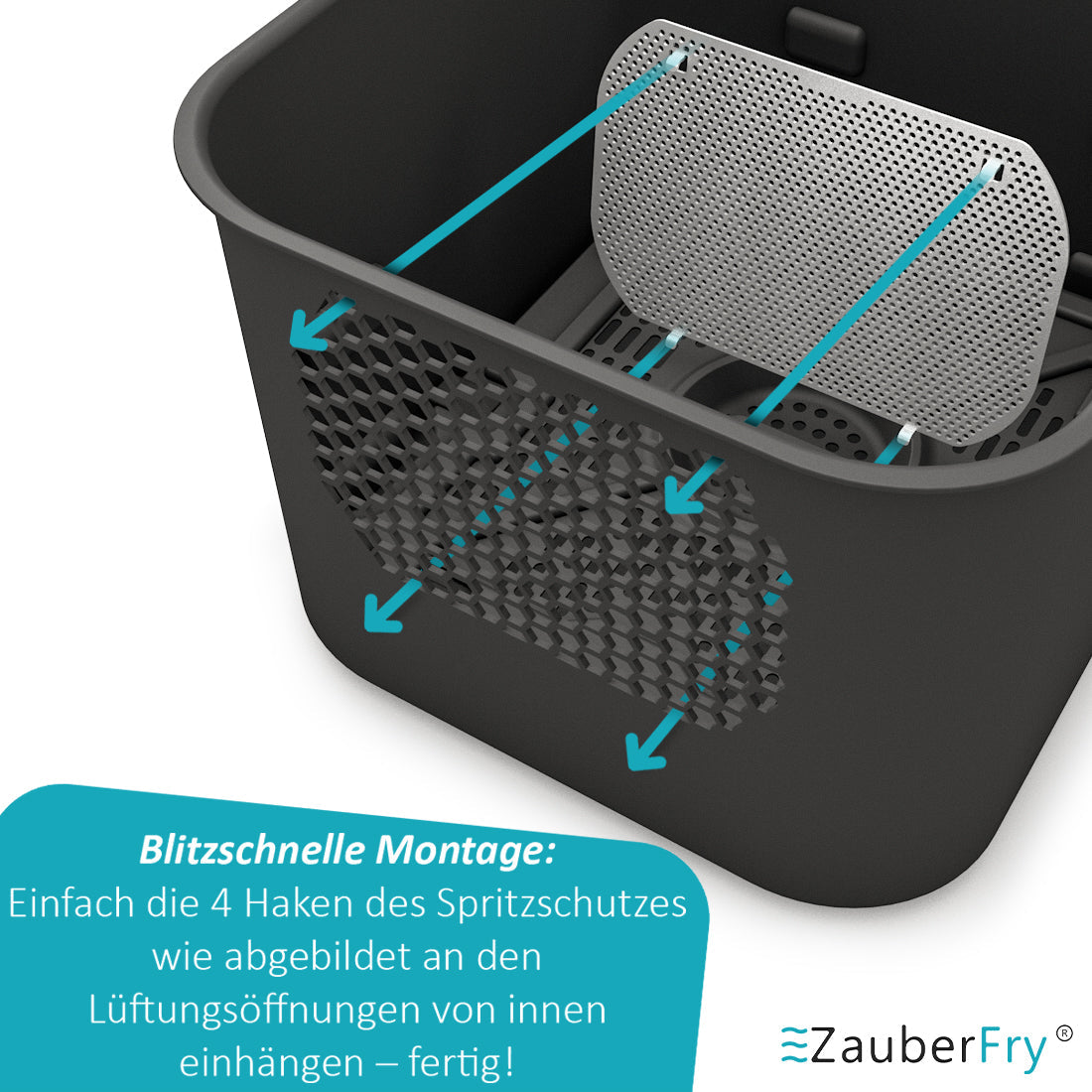 ZauberFry | Spritzschutz für Ninja Double Stack SL400EU (2er-Set)