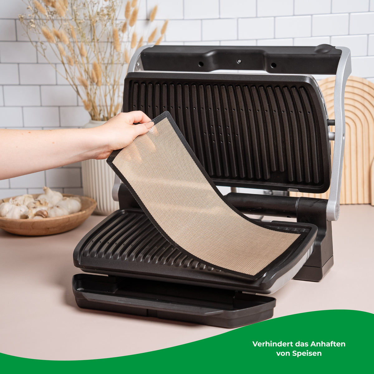 ZauberFry | Dauerbackmatte aus Silikon kompatibel mit Tefal OptiGrill XL