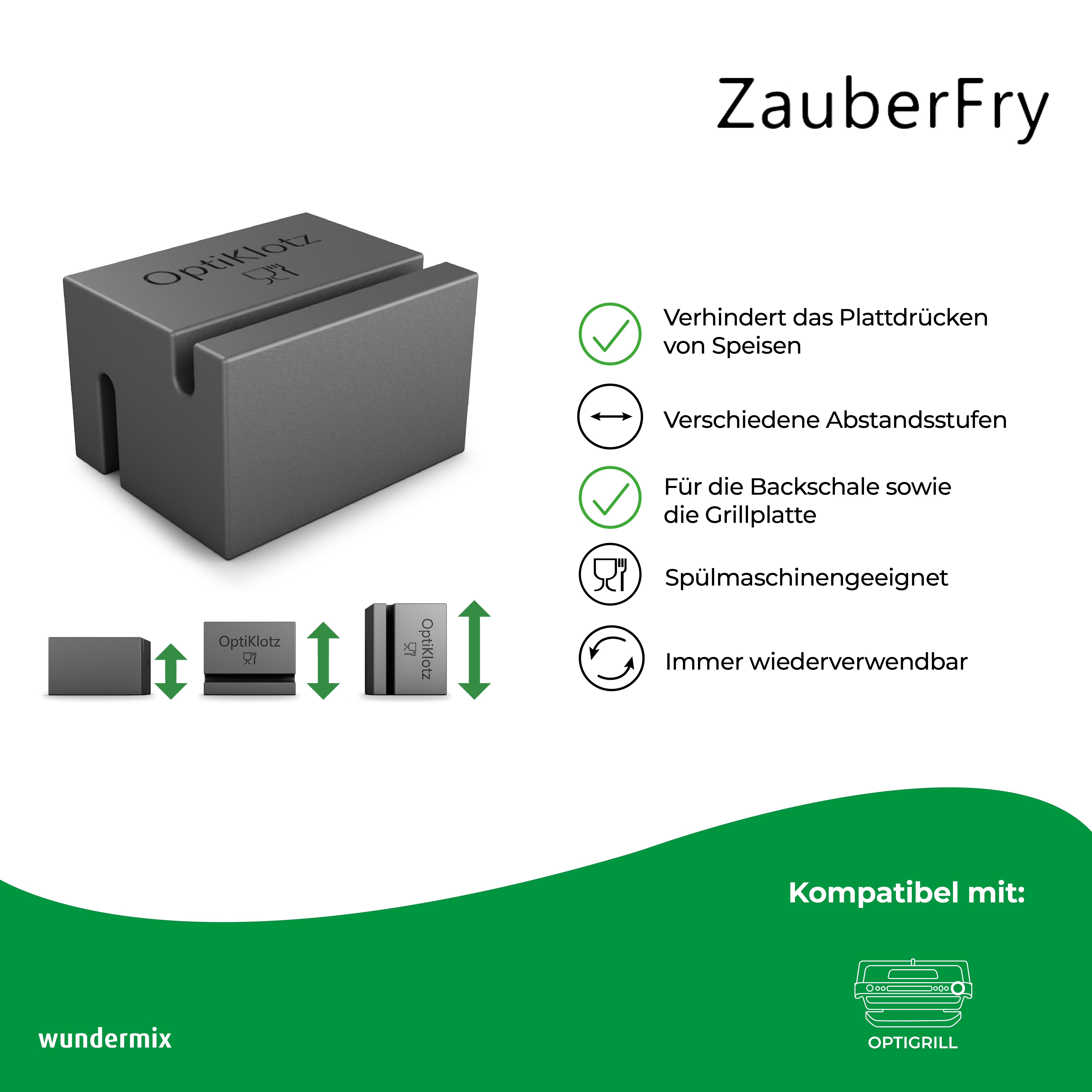 ZauberFry | OptiKlotz Abstandshalter aus Silikon für OptiGrill