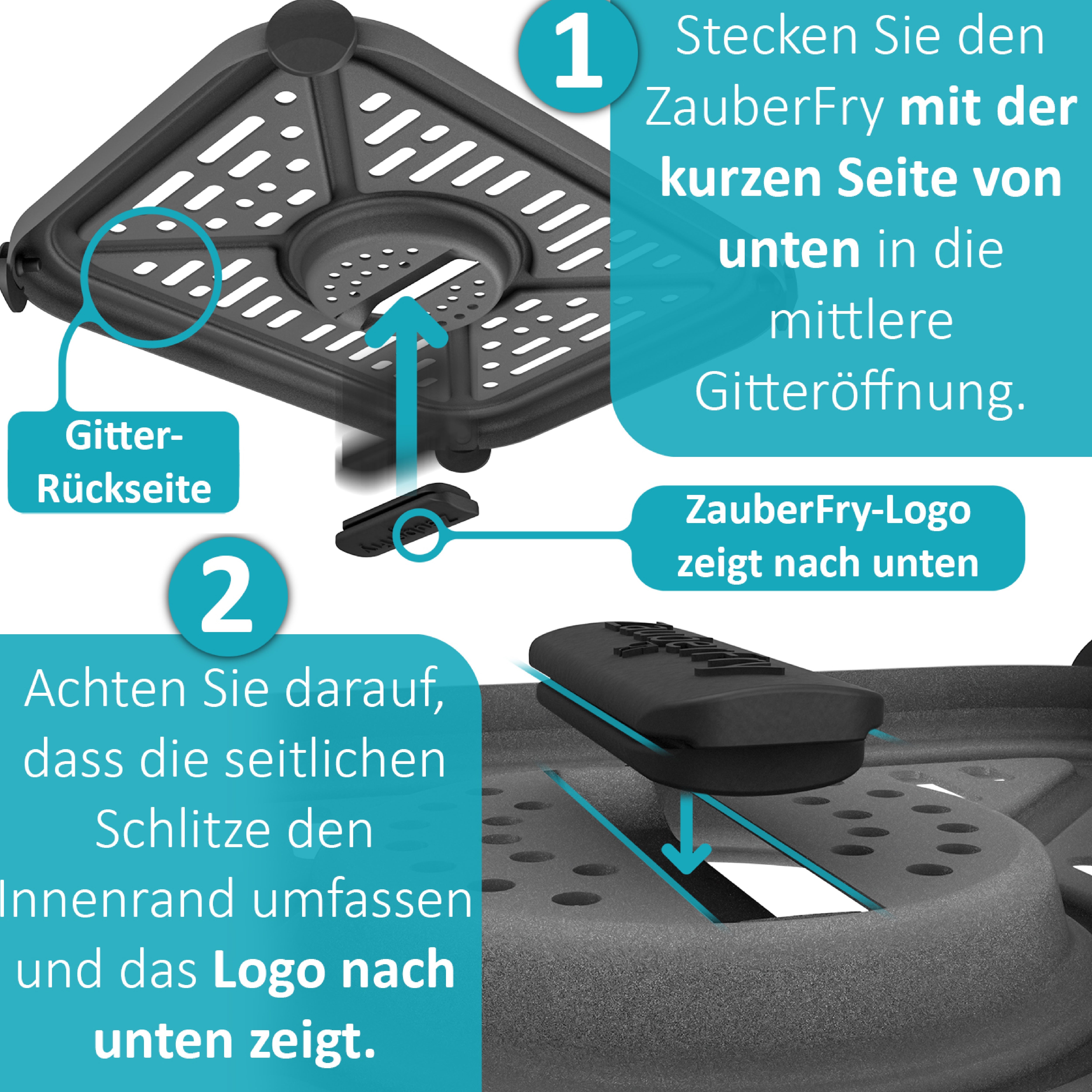 ZauberFry | Gitterstöpsel kompatibel mit Ninja Airfryer (2er-Set)