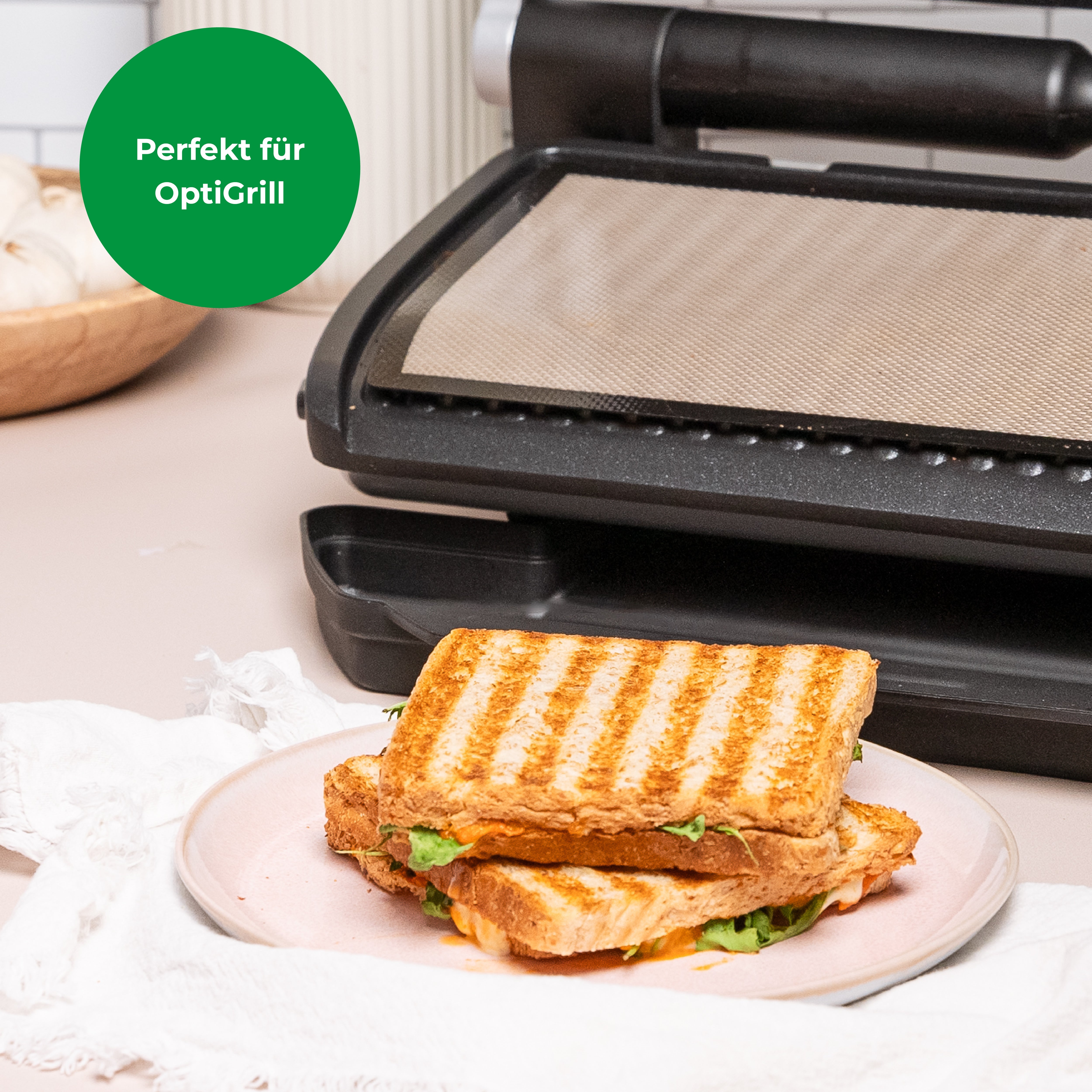 ZauberFry | Dauerbackmatte aus Silikon kompatibel mit Tefal OptiGrill