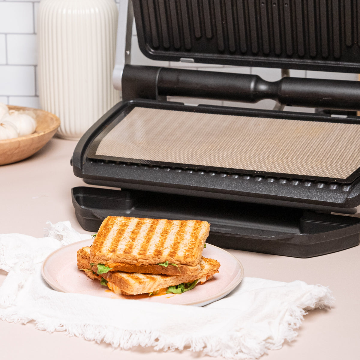 ZauberFry | Dauerbackmatte aus Silikon kompatibel mit Tefal OptiGrill XL
