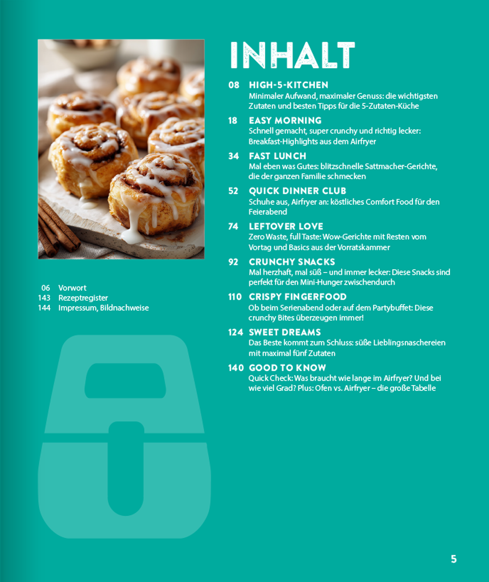 Air Fryer Club - QUICK & EASY - 5 Zutaten - Die 50 einfachsten Airfryer-Rezepte
