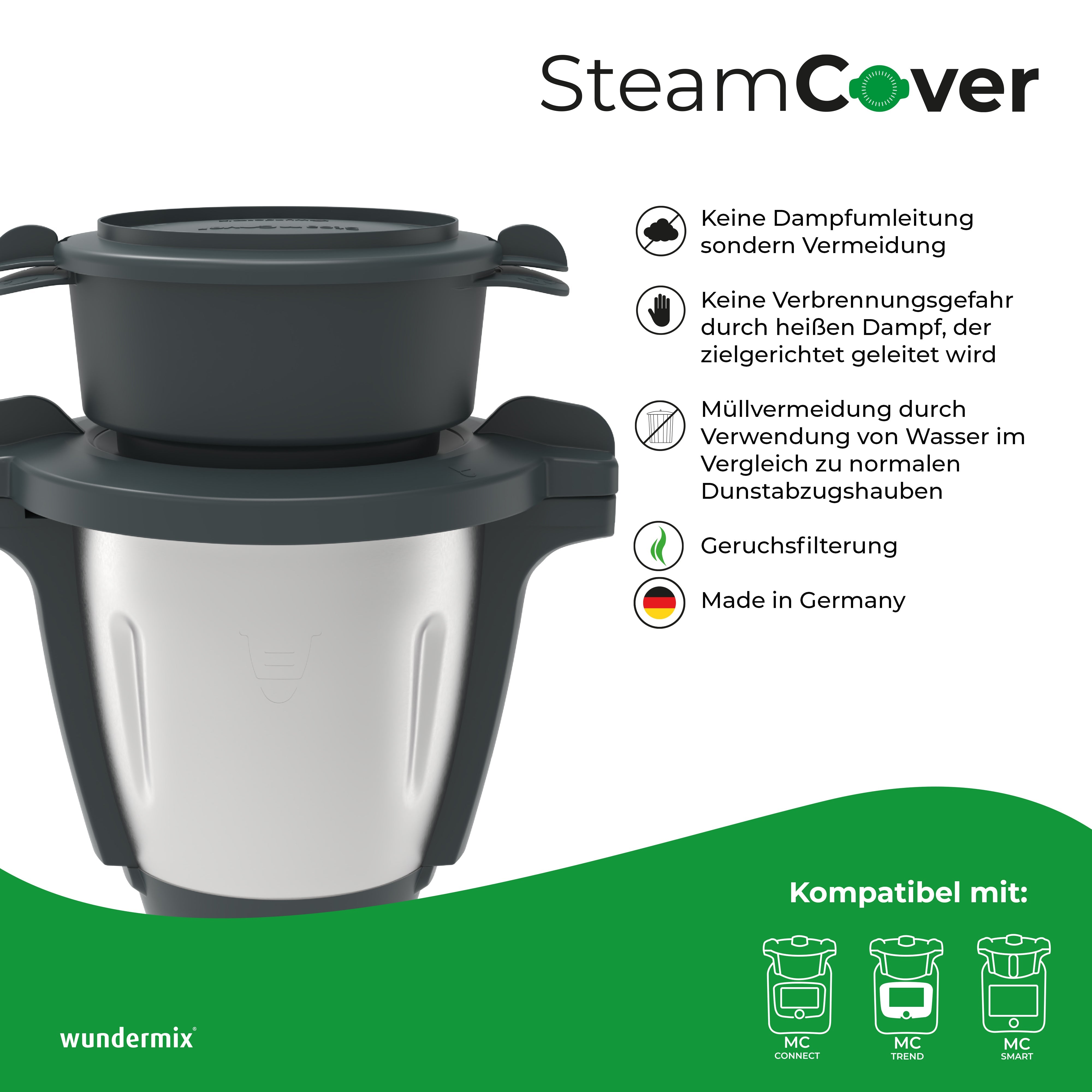 SteamCover®  | Dampf- und Geruchsfilter für den Monsieur Cuisine Smart, Trend, Connect & Compact