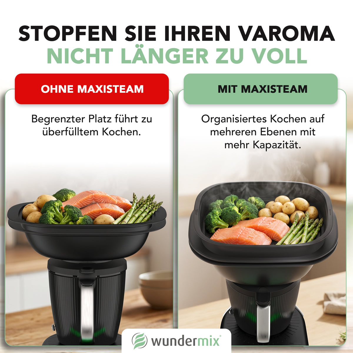 MaxiSteam® | Varoma-Erweiterung mit Einlegeboden für Thermomix TM7