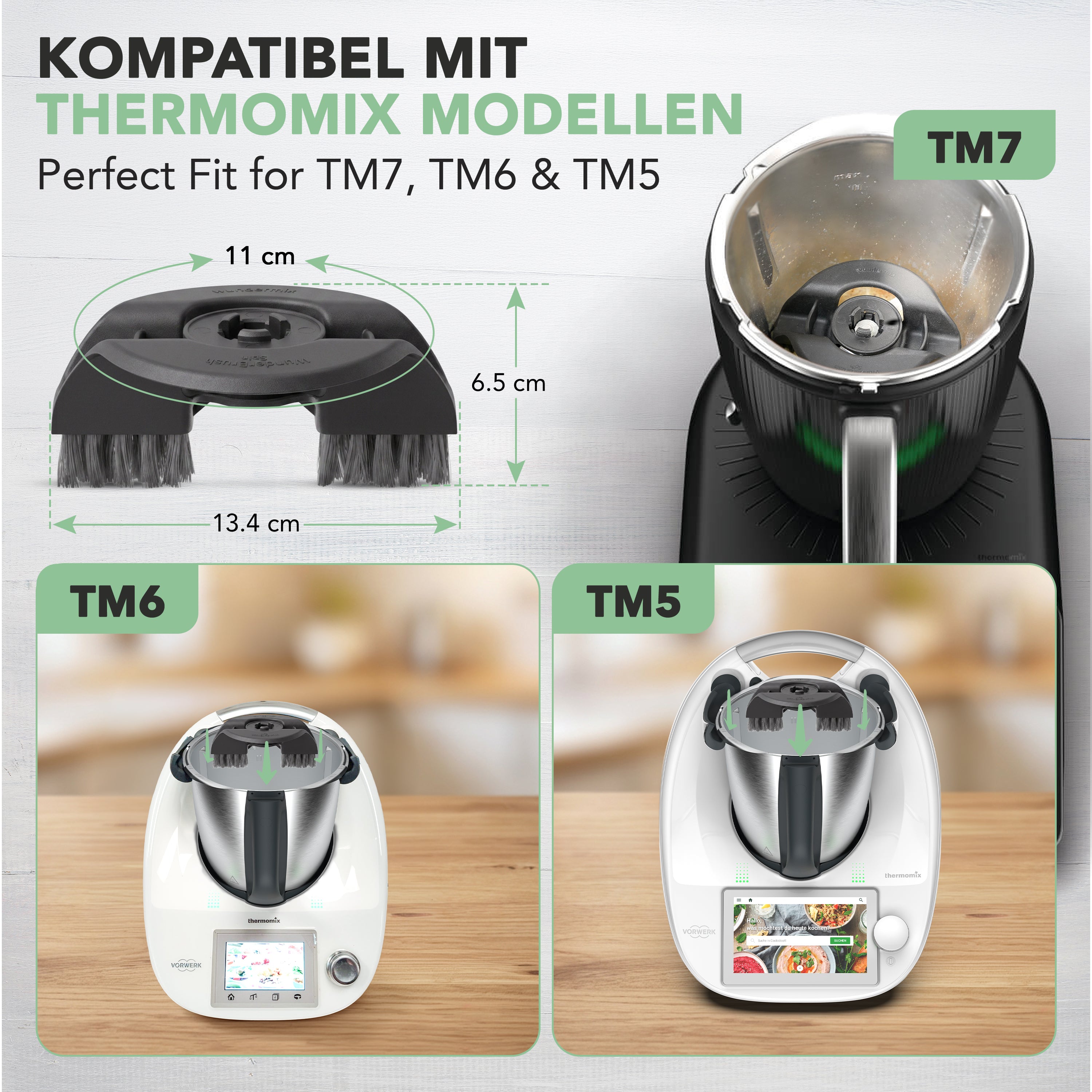 WunderBrush Spin® | Mixtopf-Reinigungsbürste für Thermomix TM7, TM6, TM5