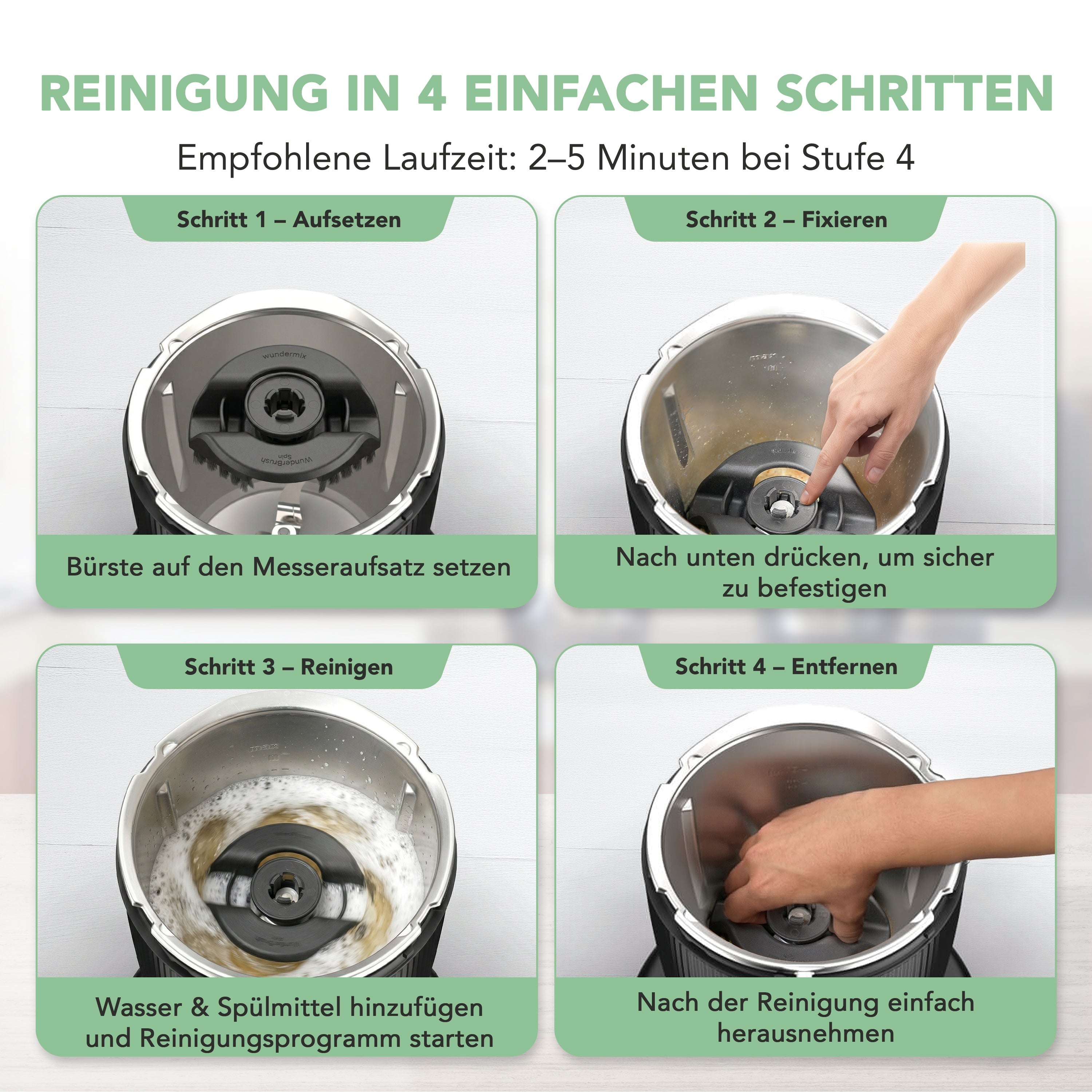 WunderBrush Spin® | Mixtopf-Reinigungsbürste für Thermomix TM7, TM6, TM5