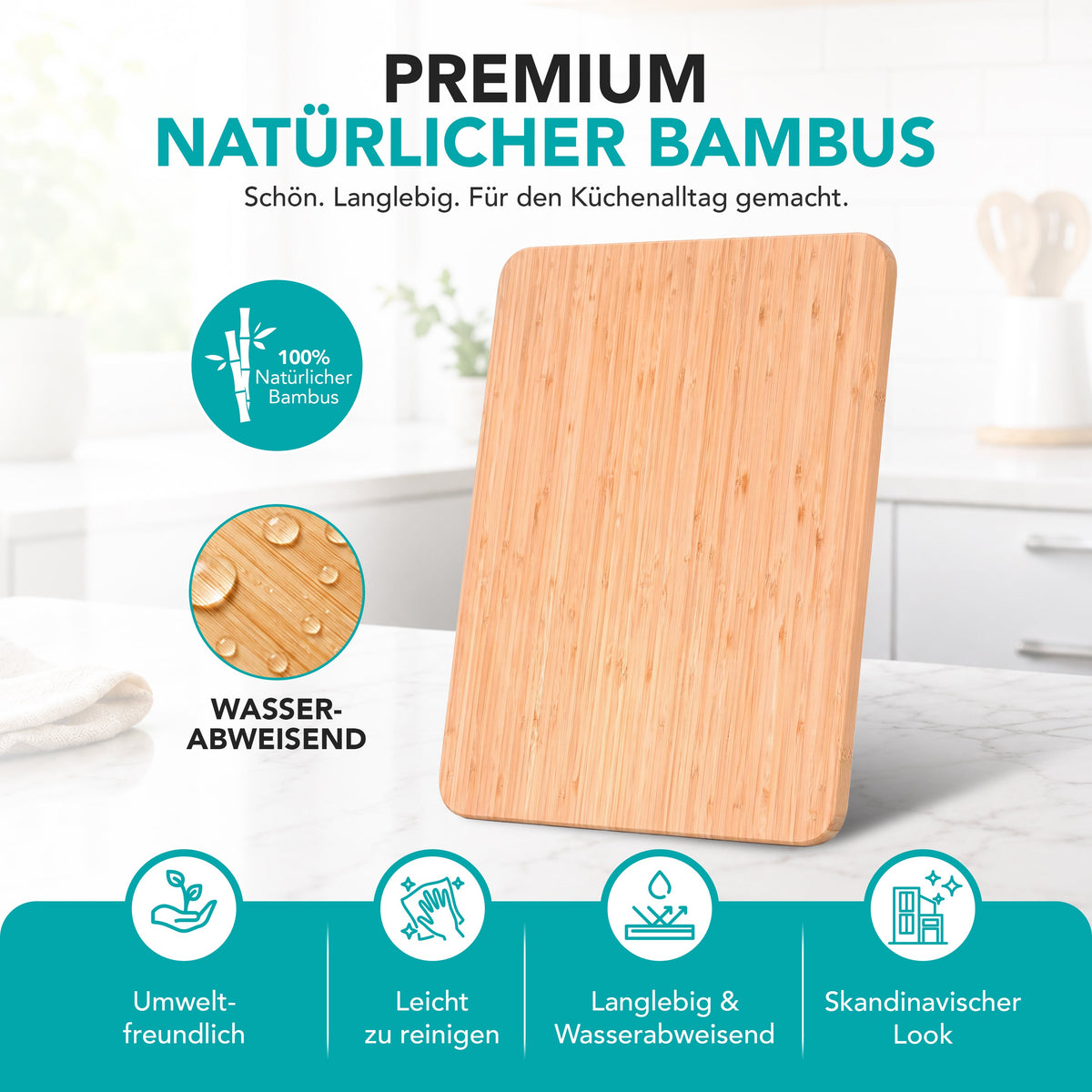 WunderFry® | Airfryer Bambusgleitbrett mit Schubladenablage