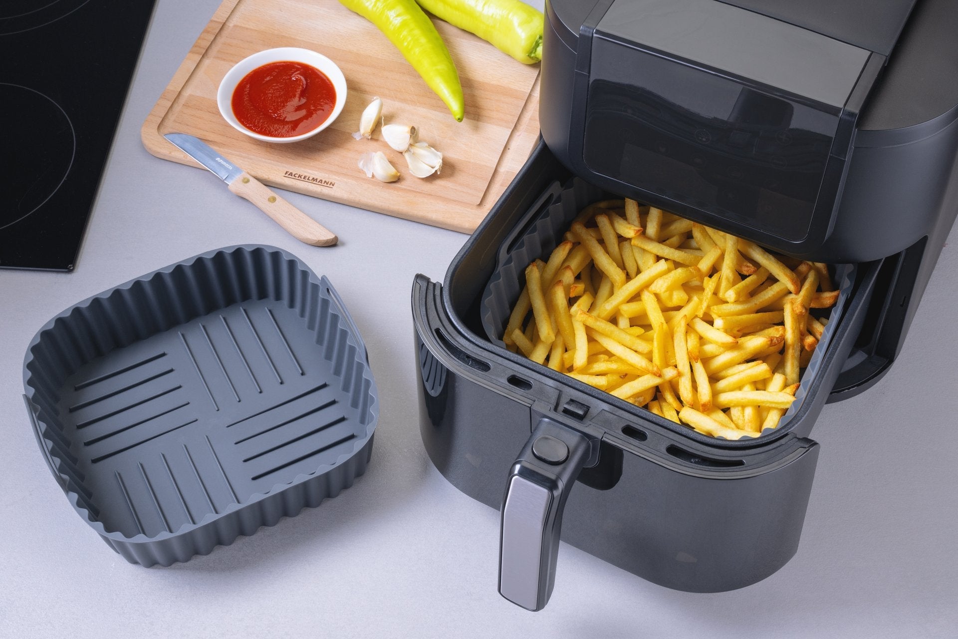 Airfryer Silikonform 19×19 cm für Heißluftfritteuse