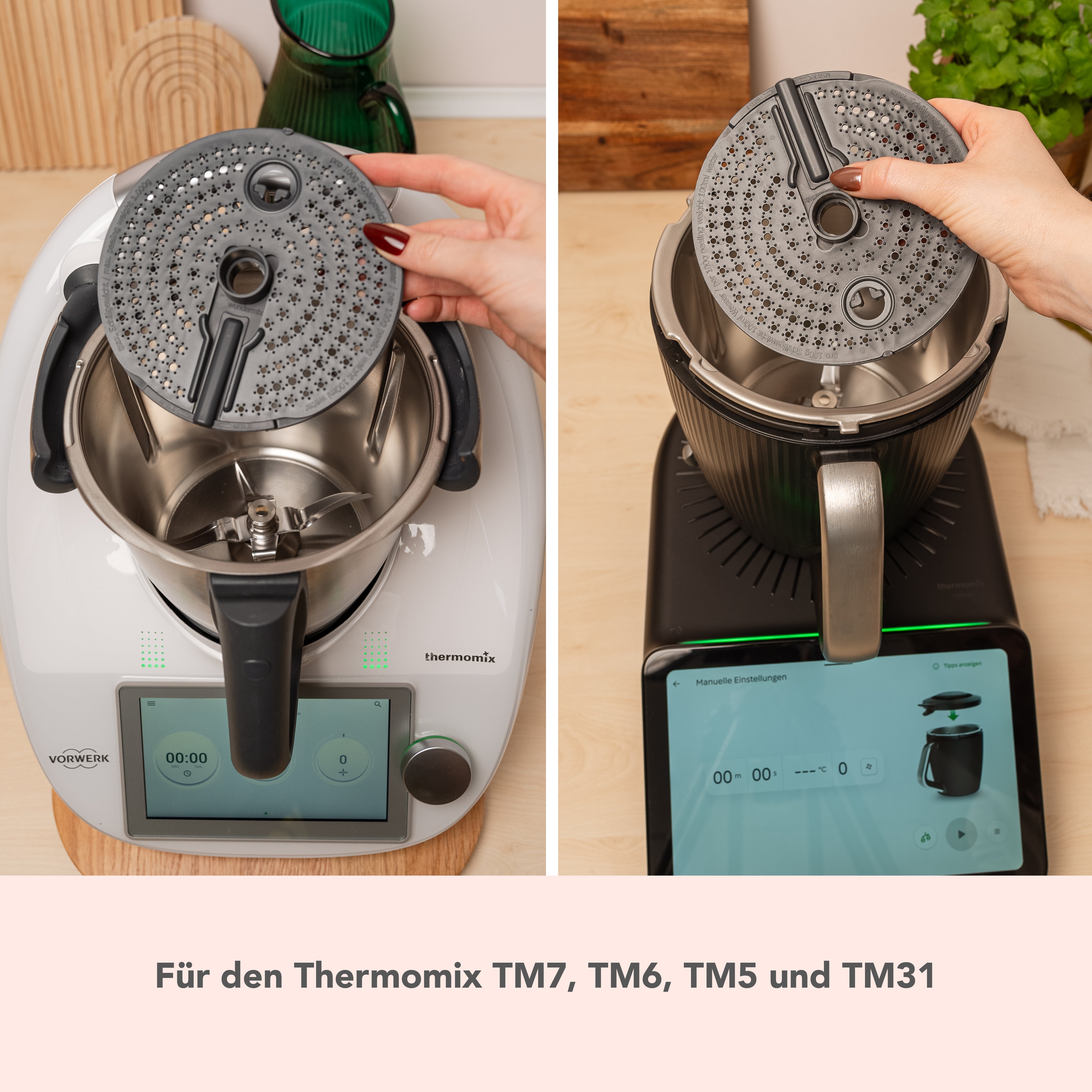 WunderPeeler® (mit Träger) | Kartoffelschäler-Aufsatz für Thermomix TM7, TM6, TM5, TM31