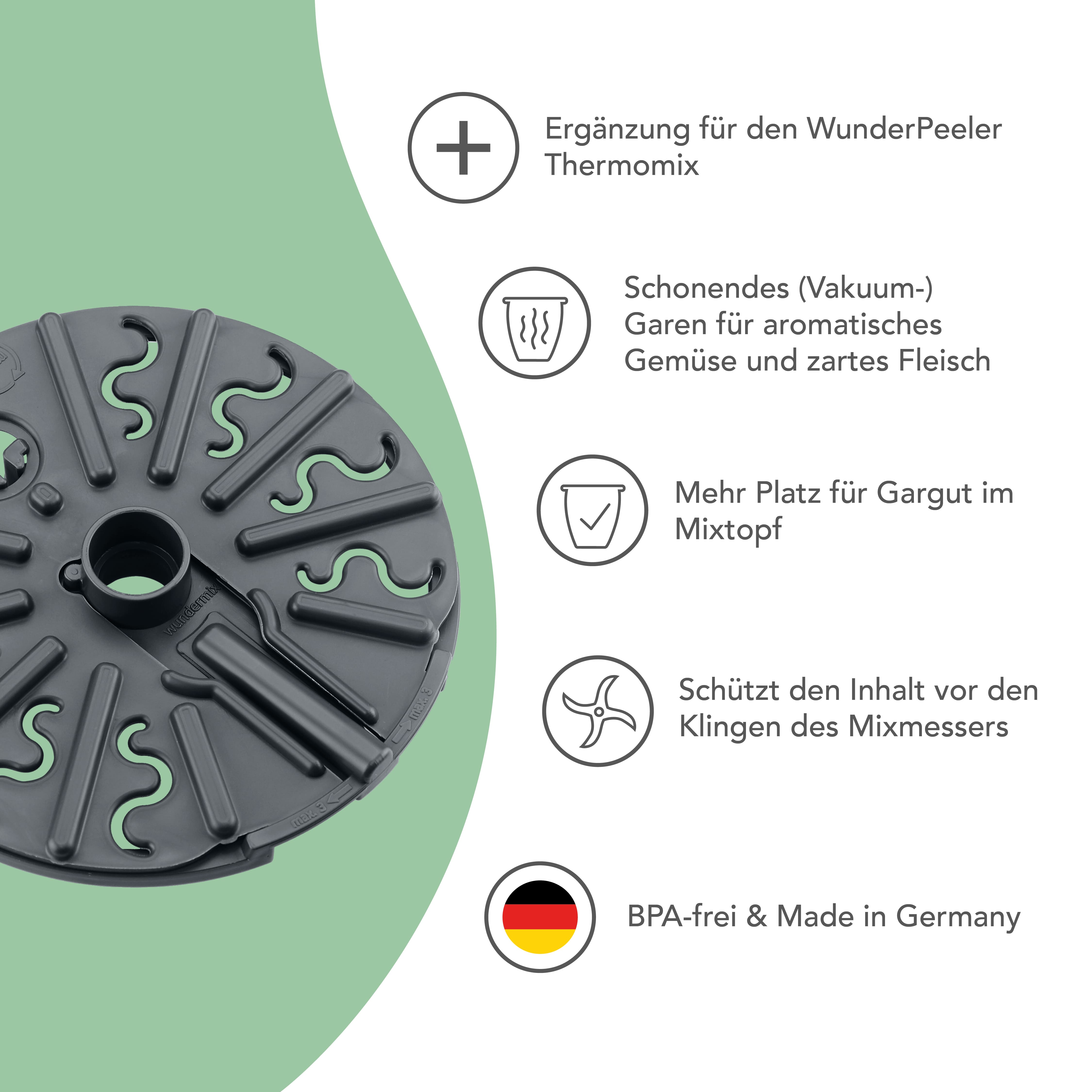 WunderPlate® (ohne Träger) | Messerabdeckung-Wechselscheibe für WunderPeeler