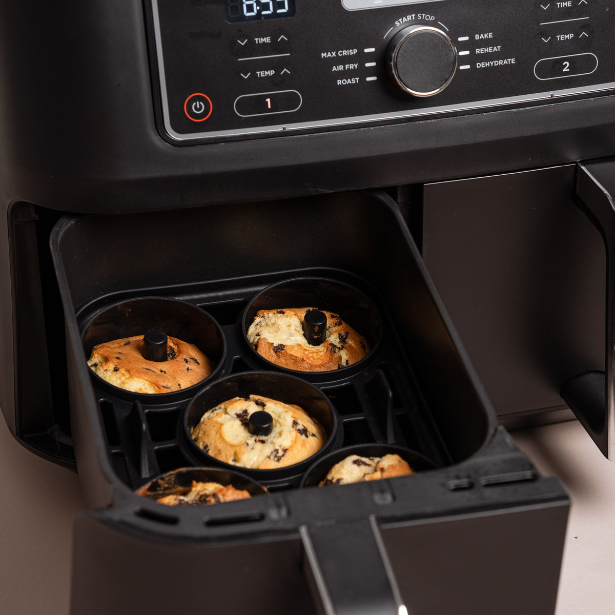 ZauberFry | Backform „Mini-Gugelhupf“ kompatibel mit Ninja Airfryer  (2er-Set)