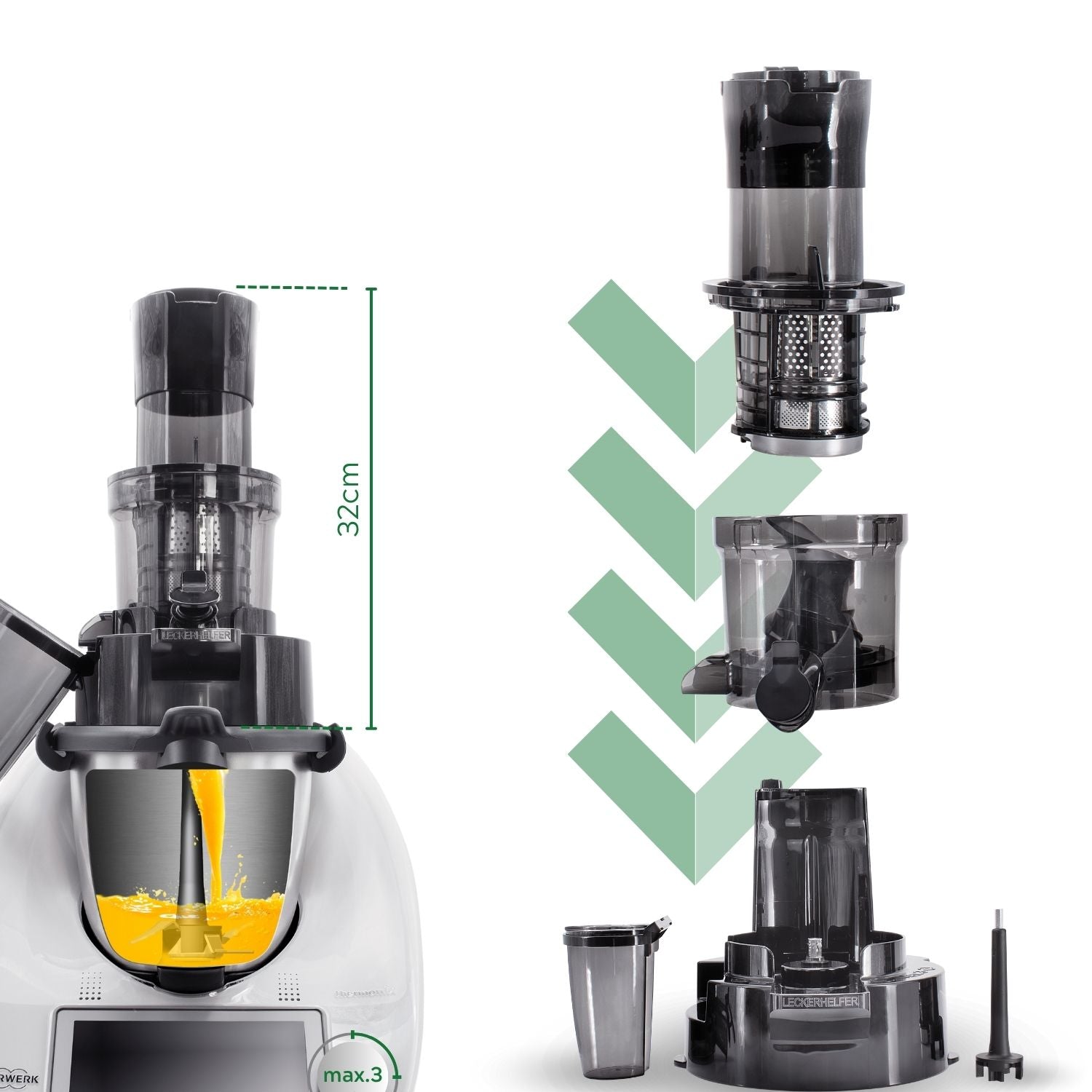 SaftPRO | Slowjuicer / Entsafter für Thermomix TM6/TM5
