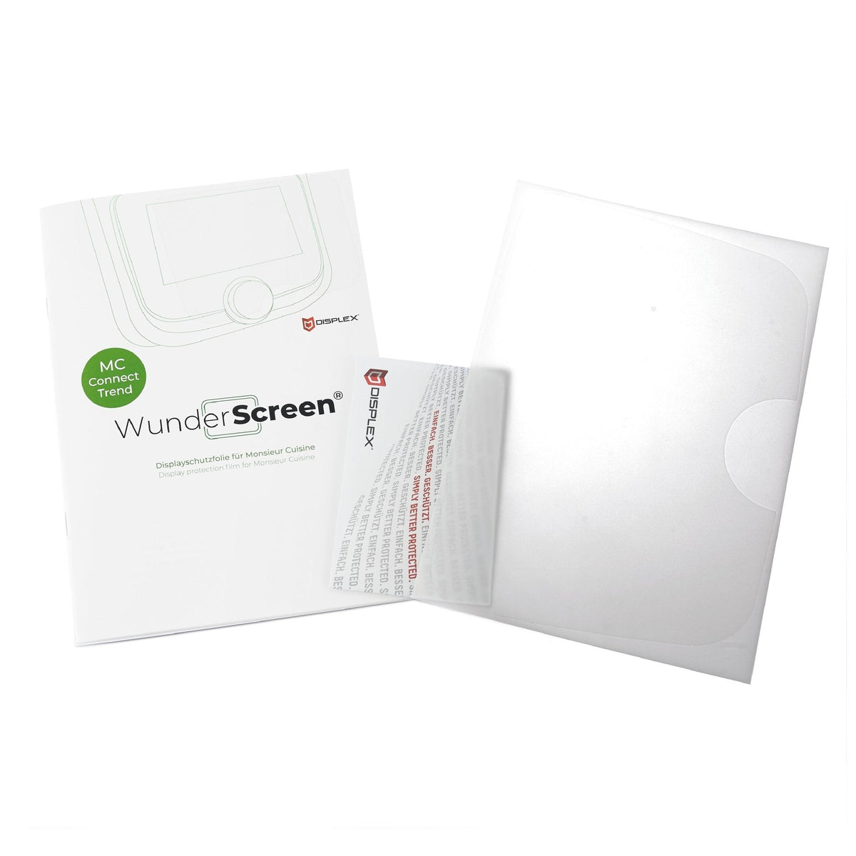 WunderScreen® Hybrid-Glas Displayschutz für Monsieur Cuisine Connect, Trend und Compact